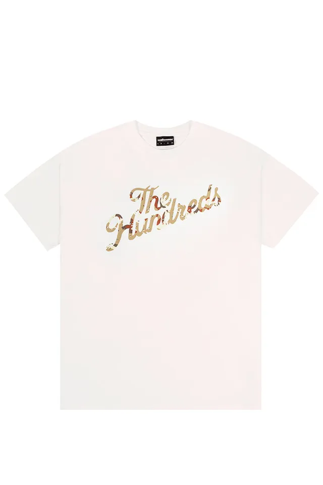 The Hundreds Delta Slant T-Shirt weiß schwarz Baumwolle