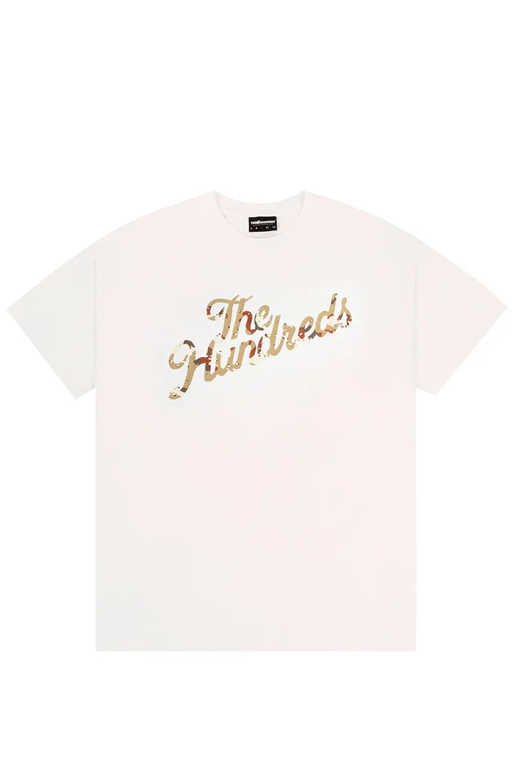The Hundreds Delta Slant T-Shirt weiß schwarz Baumwolle