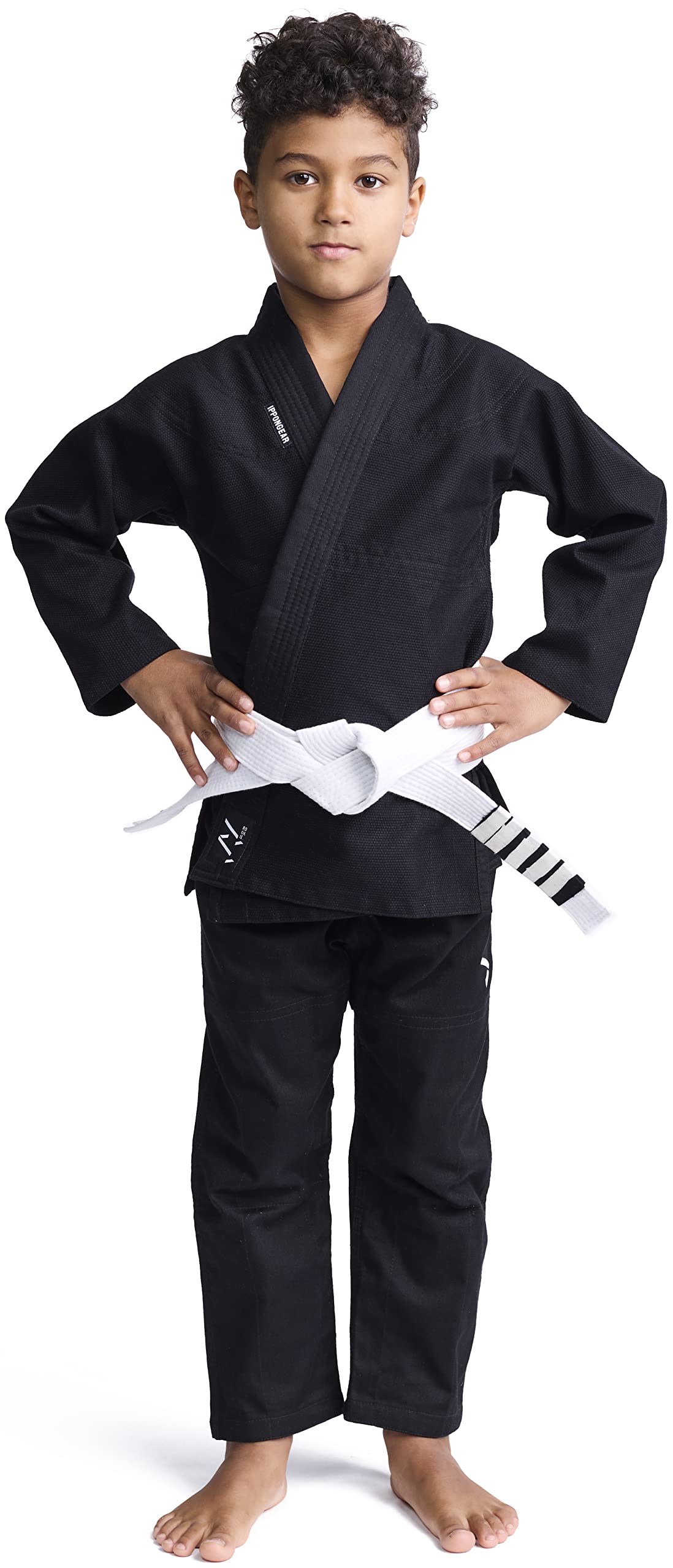 Ippon Gear Rookie BJJ Anzug schwarz mit Gürtel