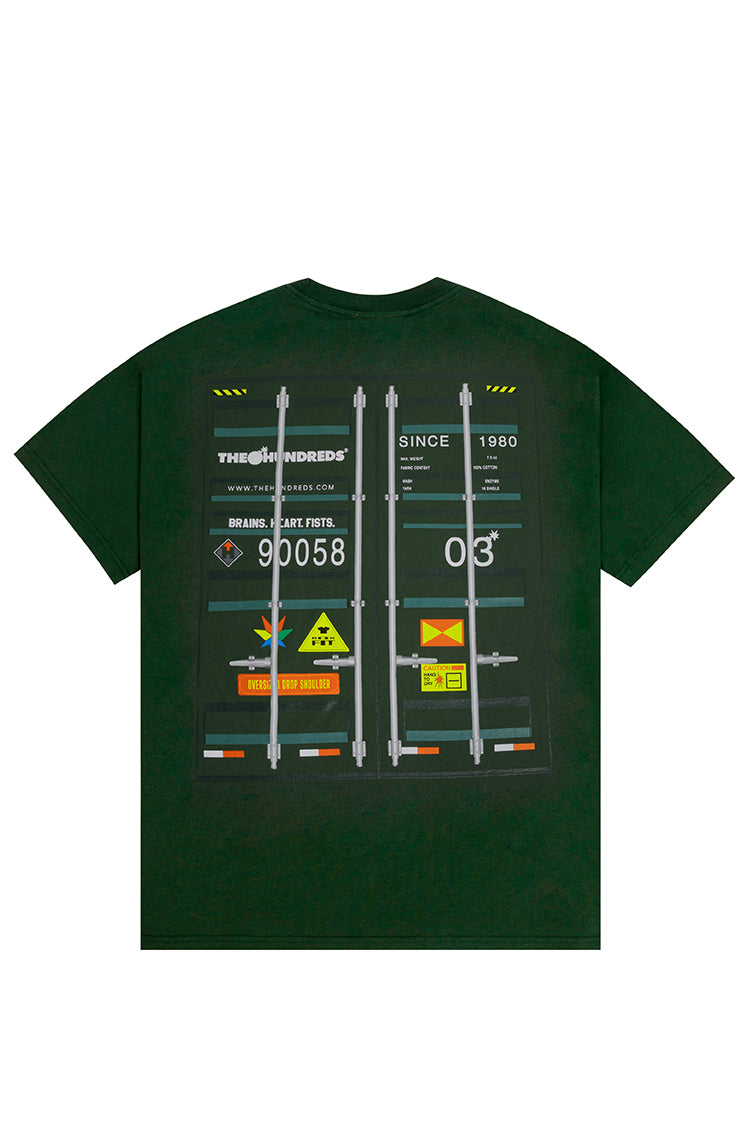 The Hundreds Container T-Shirt Waldgrün Oversize Baumwolle