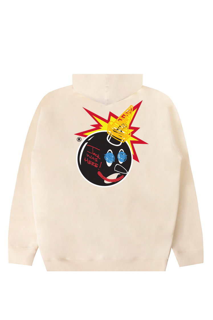 The Hundreds Jack Was Here Adam Hoodie Ivory Baumwolle