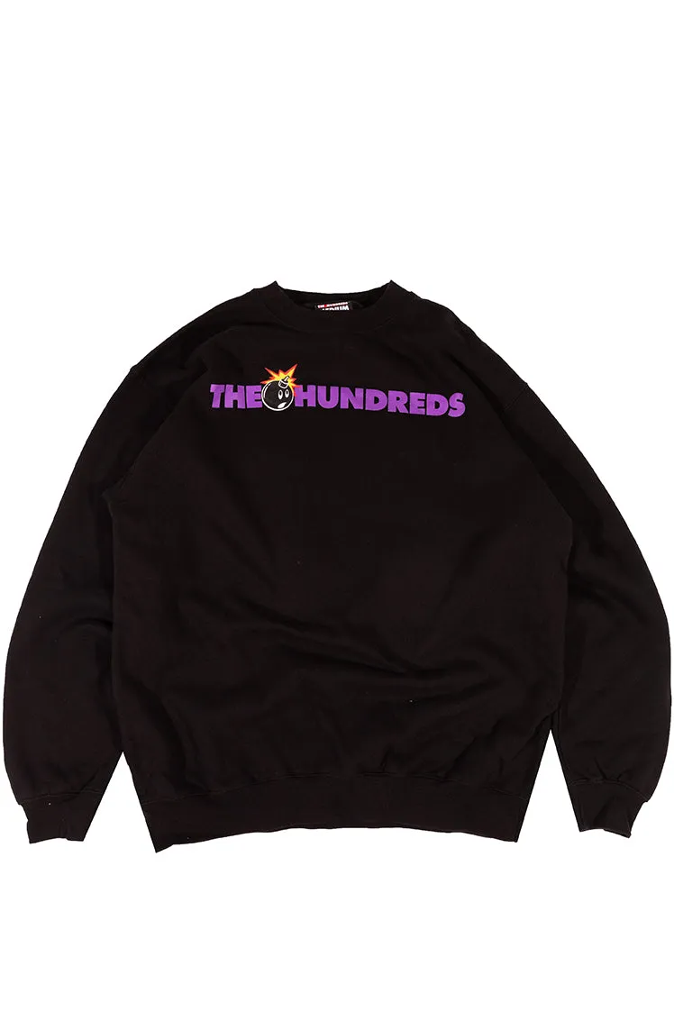 The Hundreds Adam Bomb Bar Logo Crewneck Schwarz M