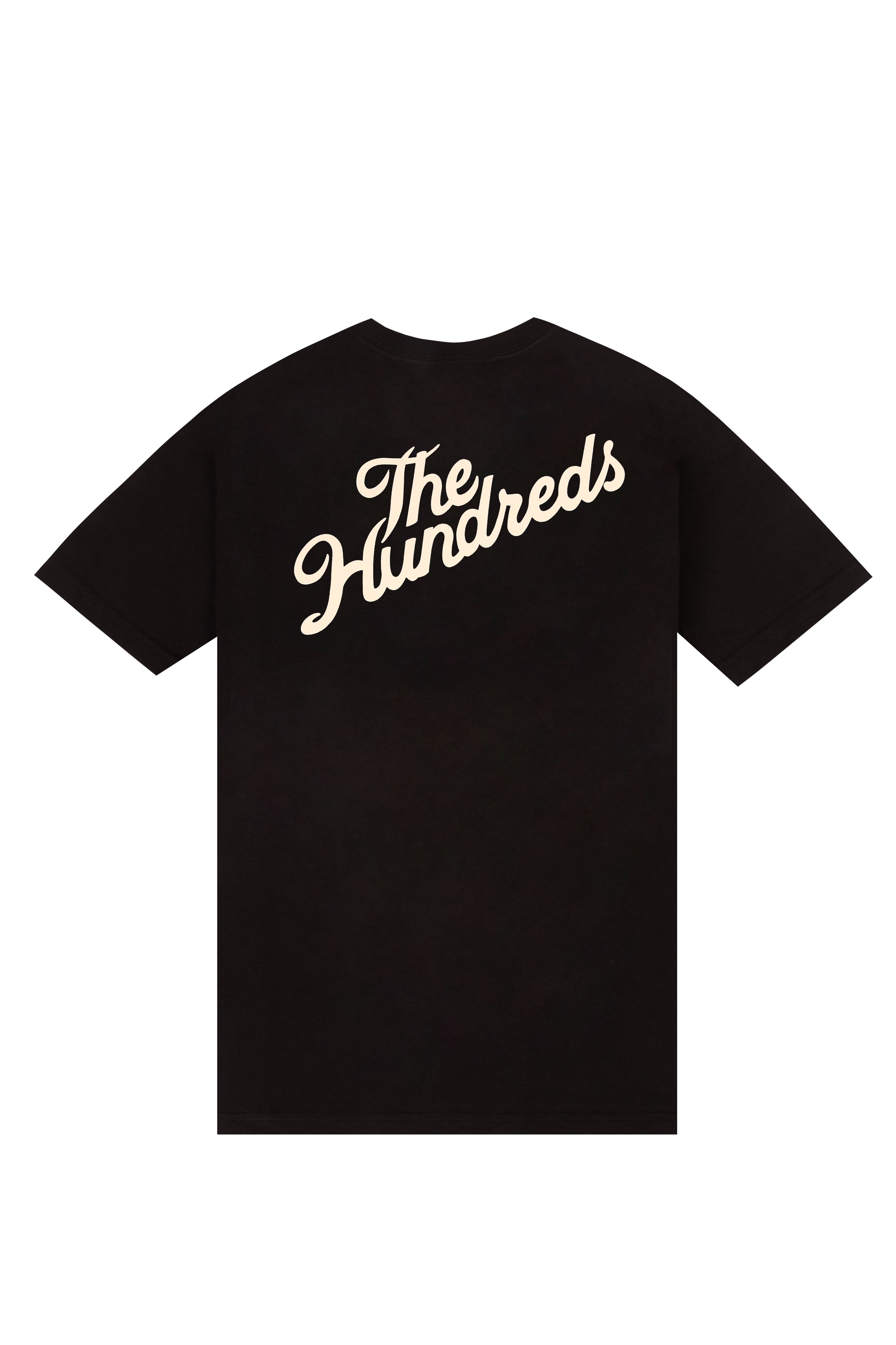 The Hundreds Graphic Tees Slant Crest T-Shirt Baumwolle schwarz