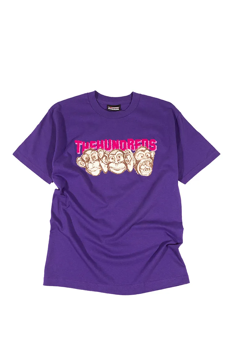 The Hundreds Graphic Tees Monkeys T-Shirt Lila M Vintage