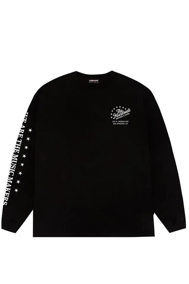 The Hundreds Graphic Tees Cassette LS T-Shirt Schwarz Baumwolle