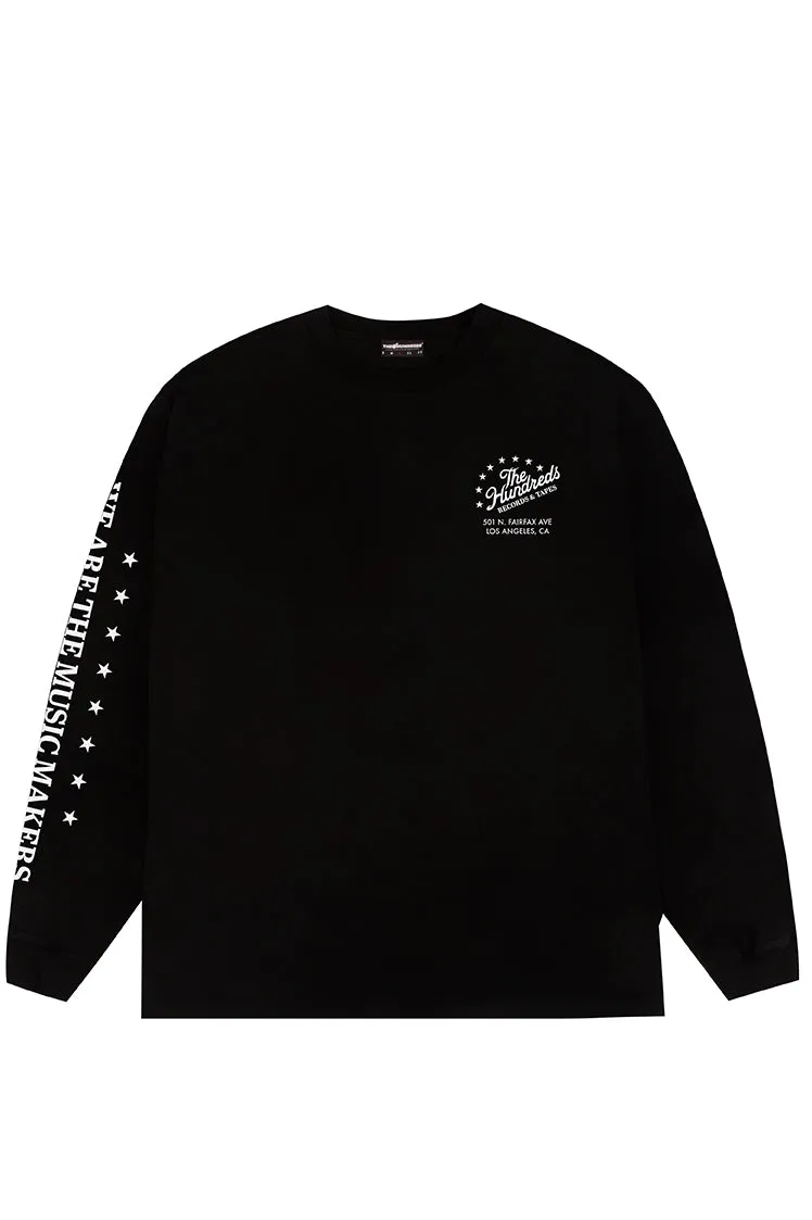 The Hundreds Graphic Tees Cassette LS T-Shirt Schwarz Baumwolle