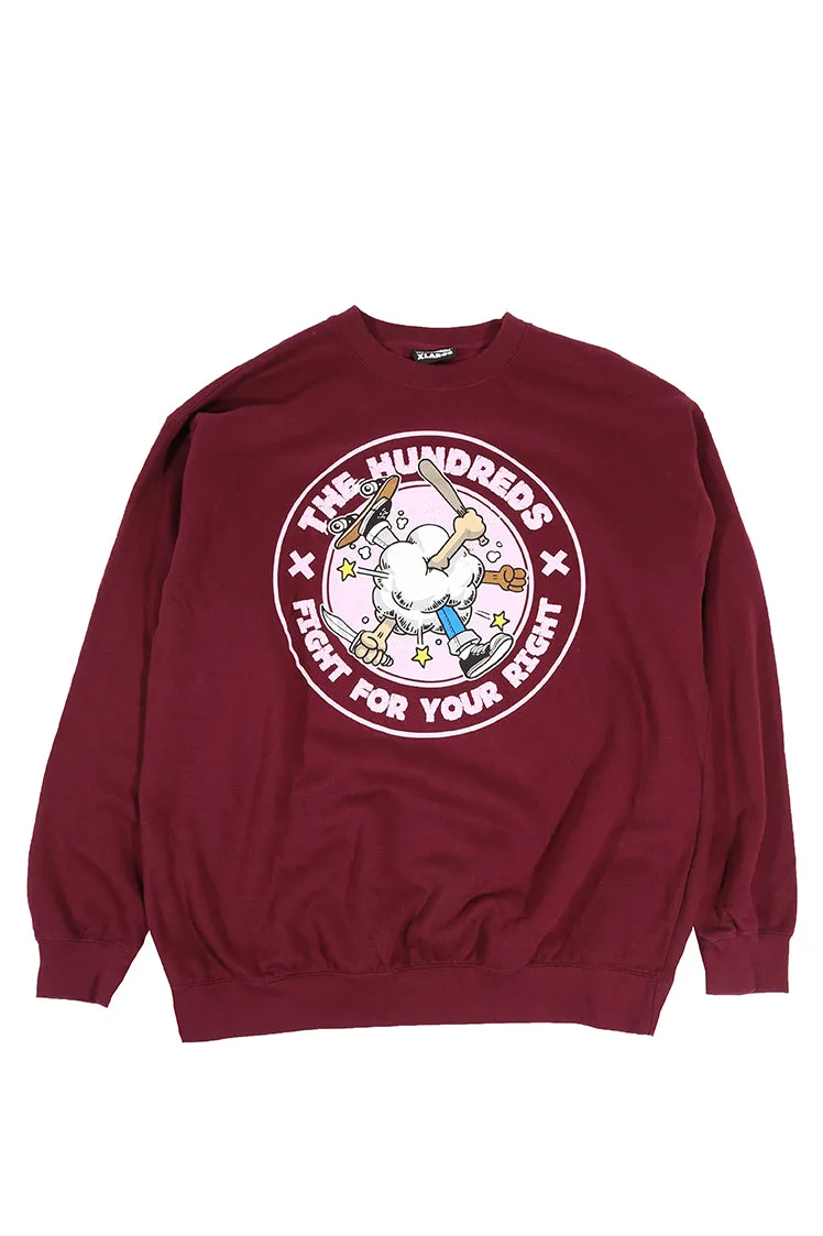The Hundreds Fight Sweatshirt Burgundy XL Vintage
