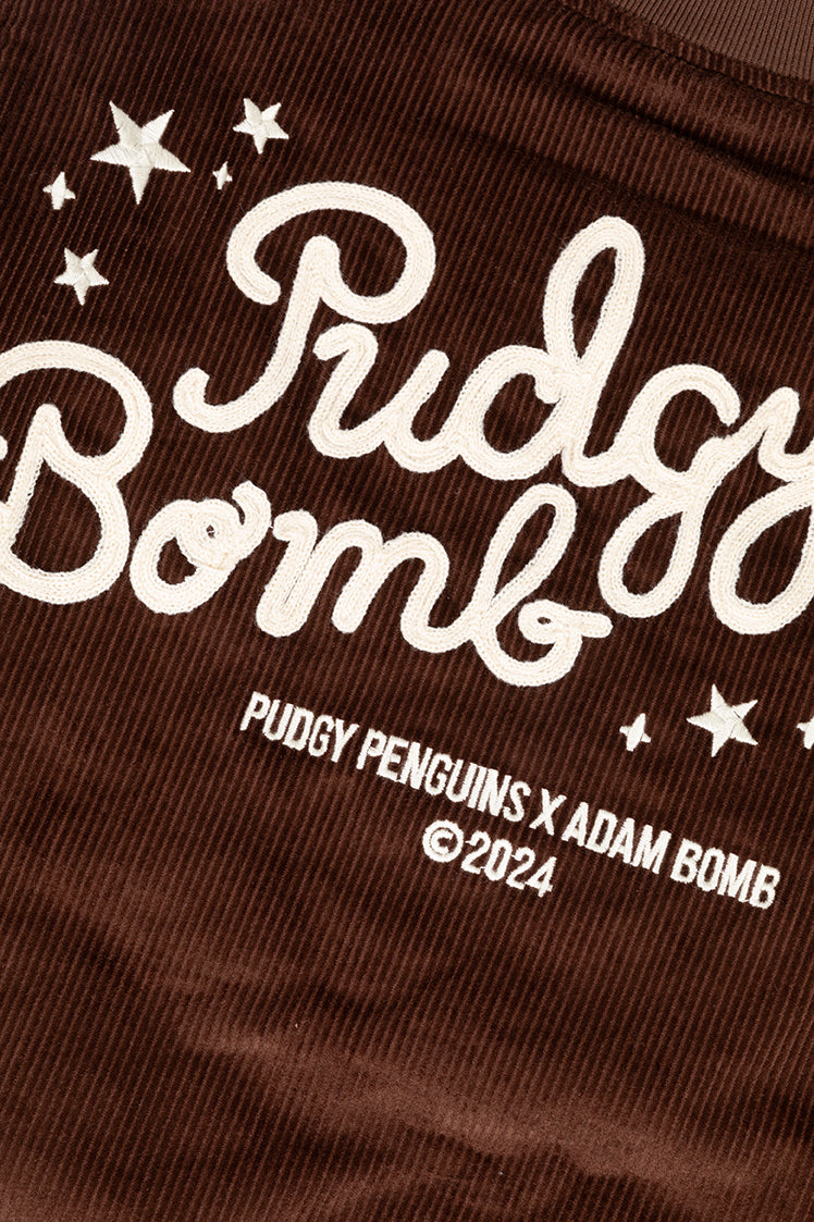 The Hundreds Pudgy Bomber Jacket Bomberjacke Braun Cord