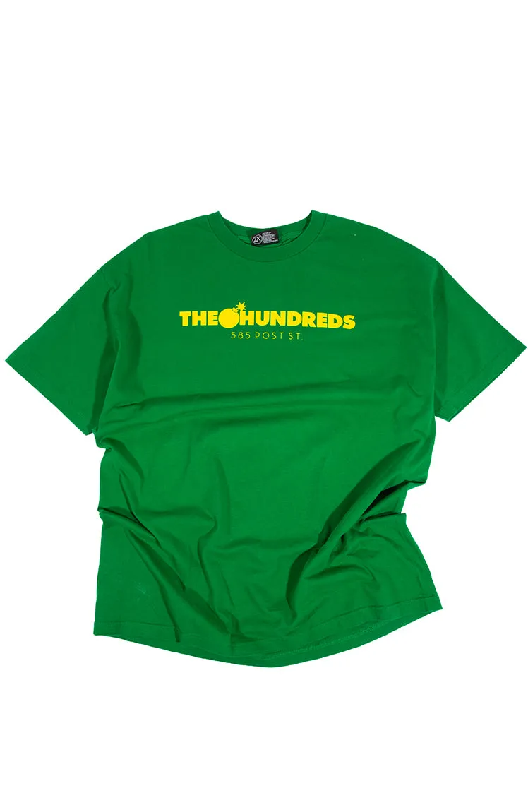 The Hundreds Graphic Tees Post Bar Logo T-Shirt Grün XXL