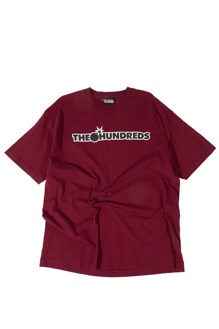 The Hundreds Bar Logo T-Shirt bordeaux XL Baumwolle