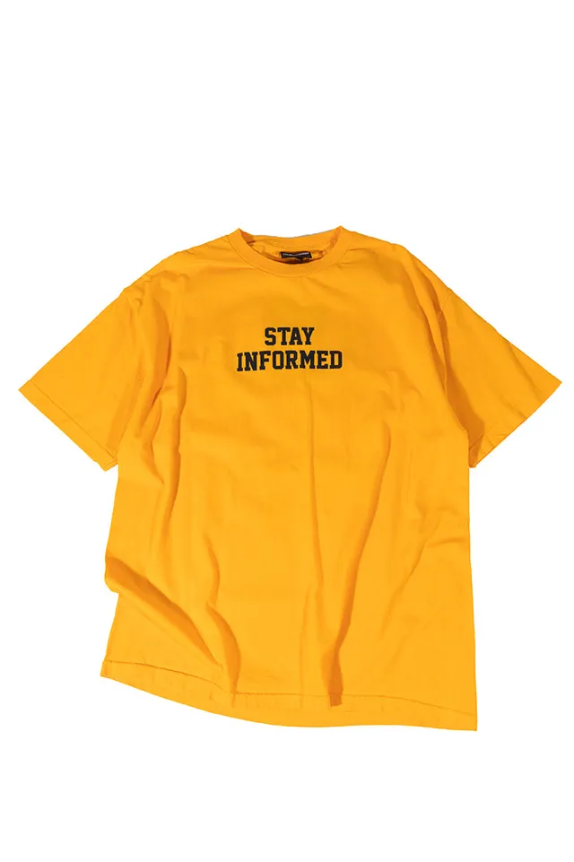 The Hundreds Stay Informed T-Shirt Gold XL Vintage