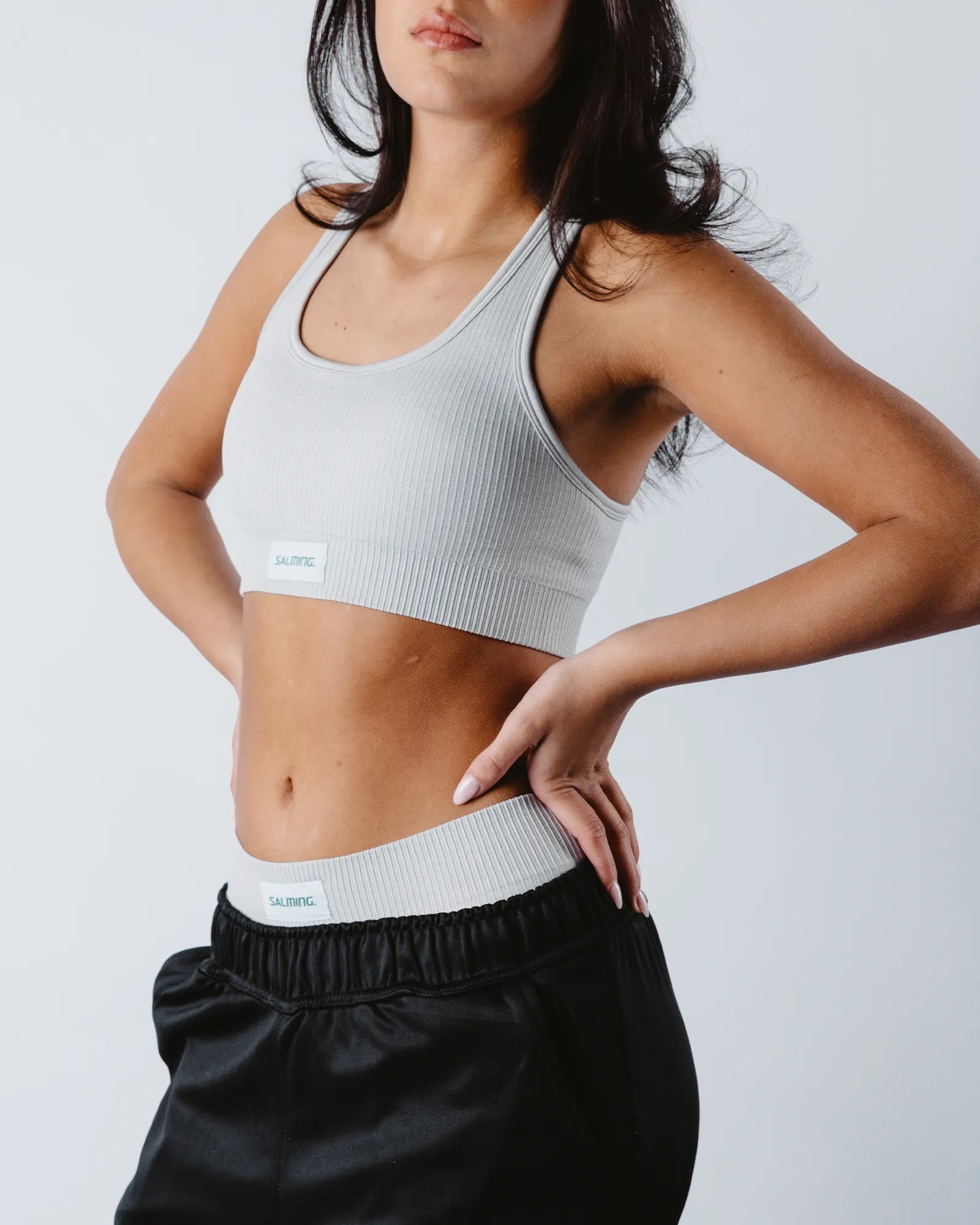 Salming Soft Rib Bra Sport-BH M schwarz leicht