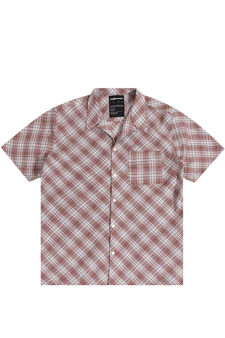 The Hundreds Terrace Hemd bordeaux L Baumwolle