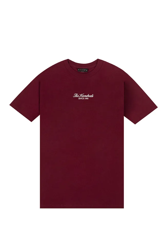 The Hundreds Rich Logo T-Shirt burgundy Baumwolle