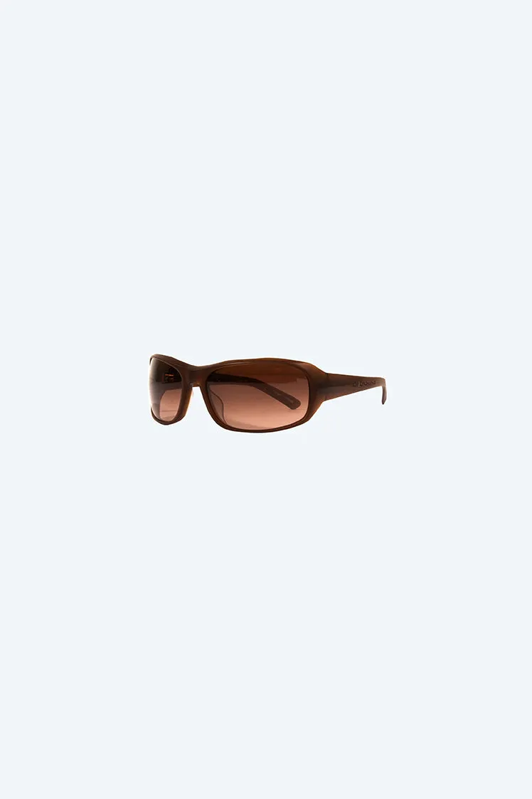 The Hundreds Dean Sonnenbrille Mattbraun OS Retro Wrap