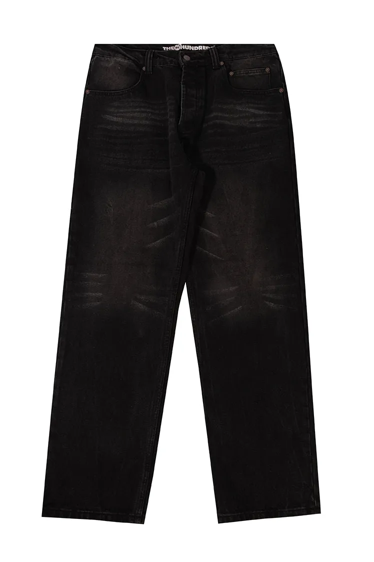 The Hundreds Flores Denim Baggy Jeans Washed Black 32