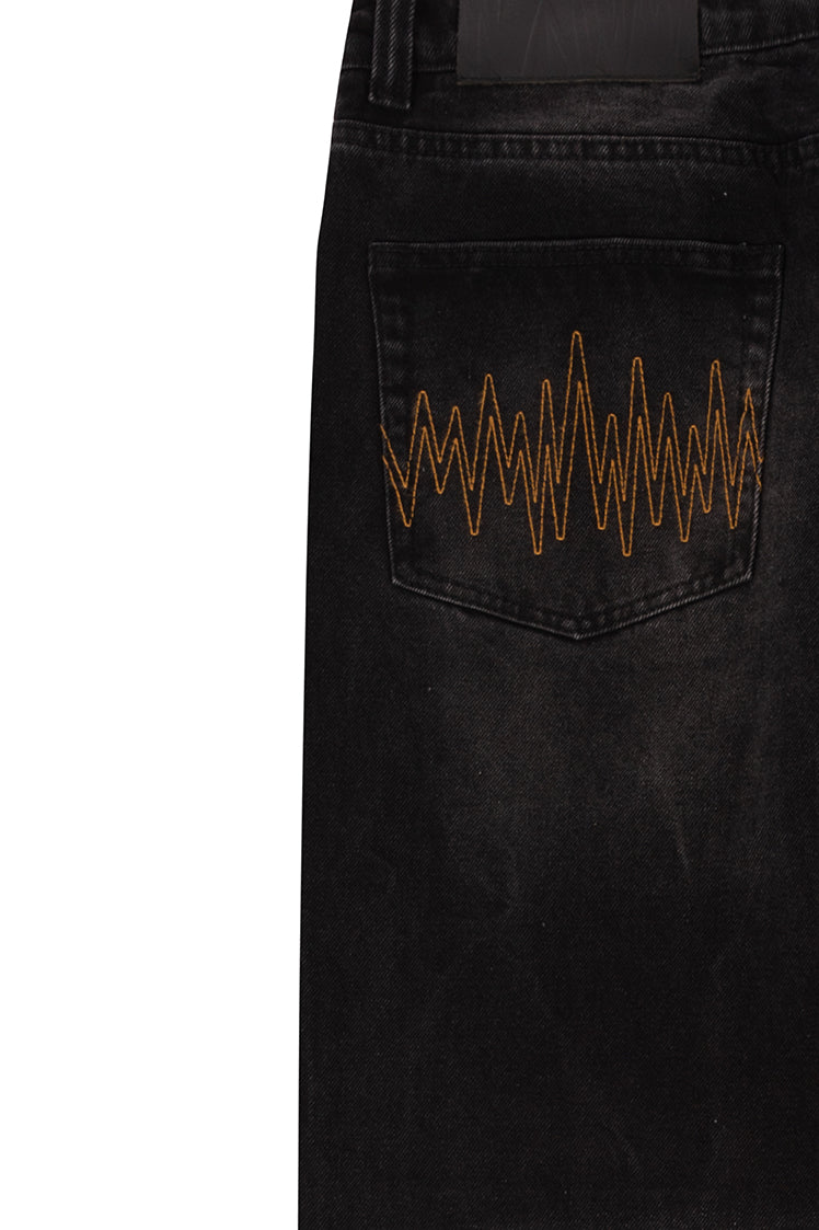 The Hundreds Flores Denim Baggy Jeans Washed Black 32