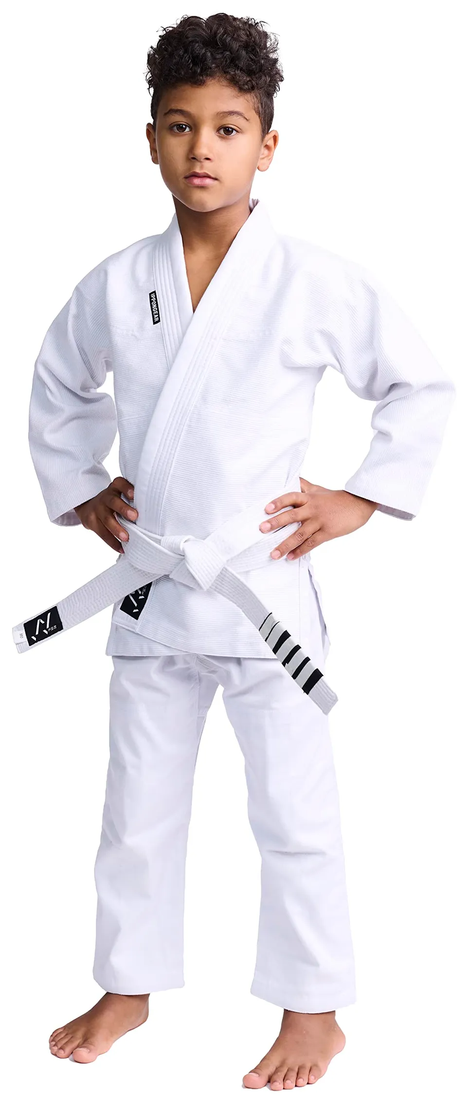 Ippon Gear Rookie BJJ-Anzug Kinder mit Gürtel Schwarz