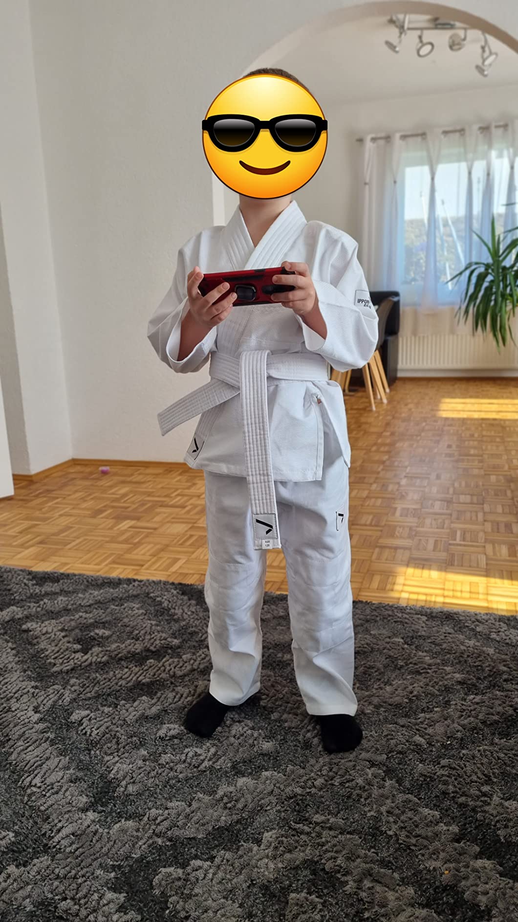 Ippon Gear Beginner 2 Judoanzug 130 weiss mit Gürtel