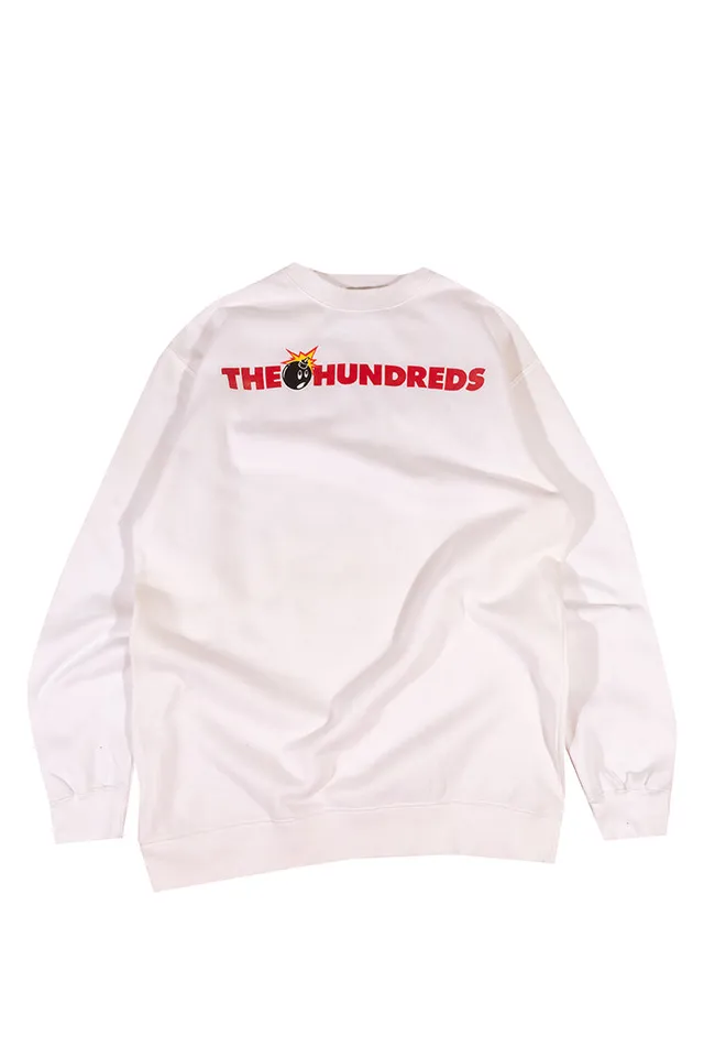 The Hundreds Adam Bomb Bar Logo Crewneck Sweatshirt Weiß M