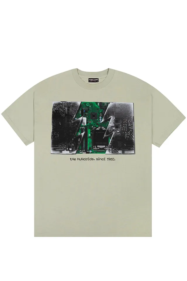 The Hundreds Transparent Wildfire T-Shirt Sage XL Baumwolle