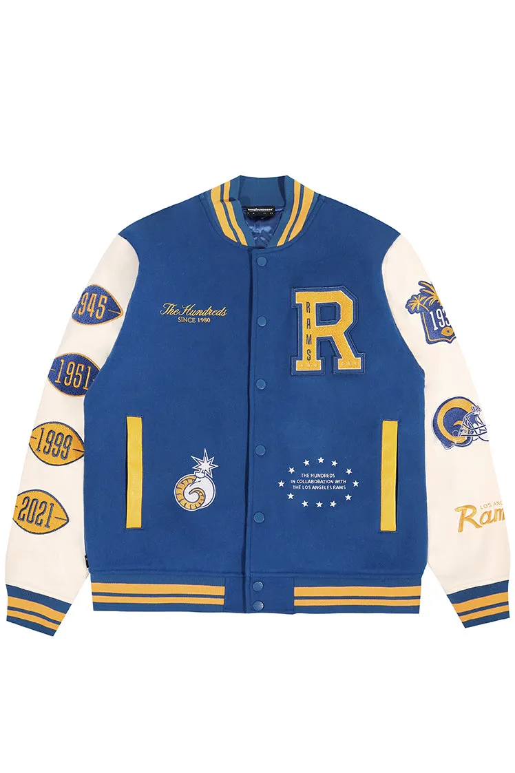 The Hundreds Rams Varsity Jacket Blau Wolle S-XXL