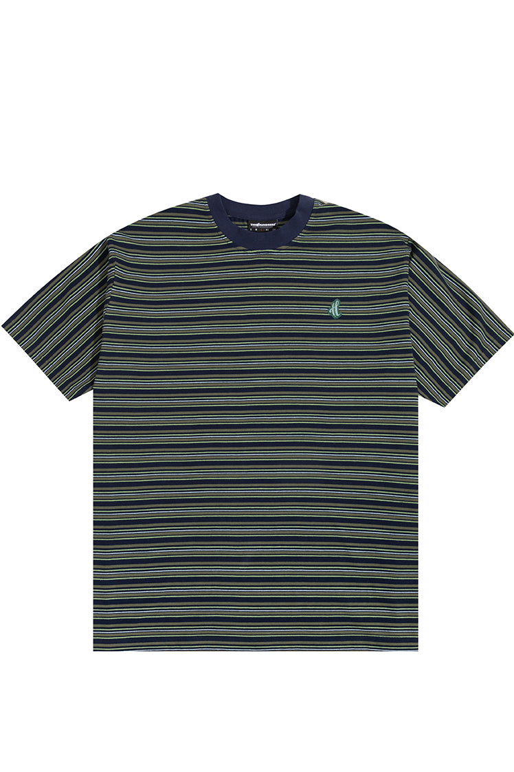The Hundreds Blades Striped T-Shirt Herren Navy L Baumwolle