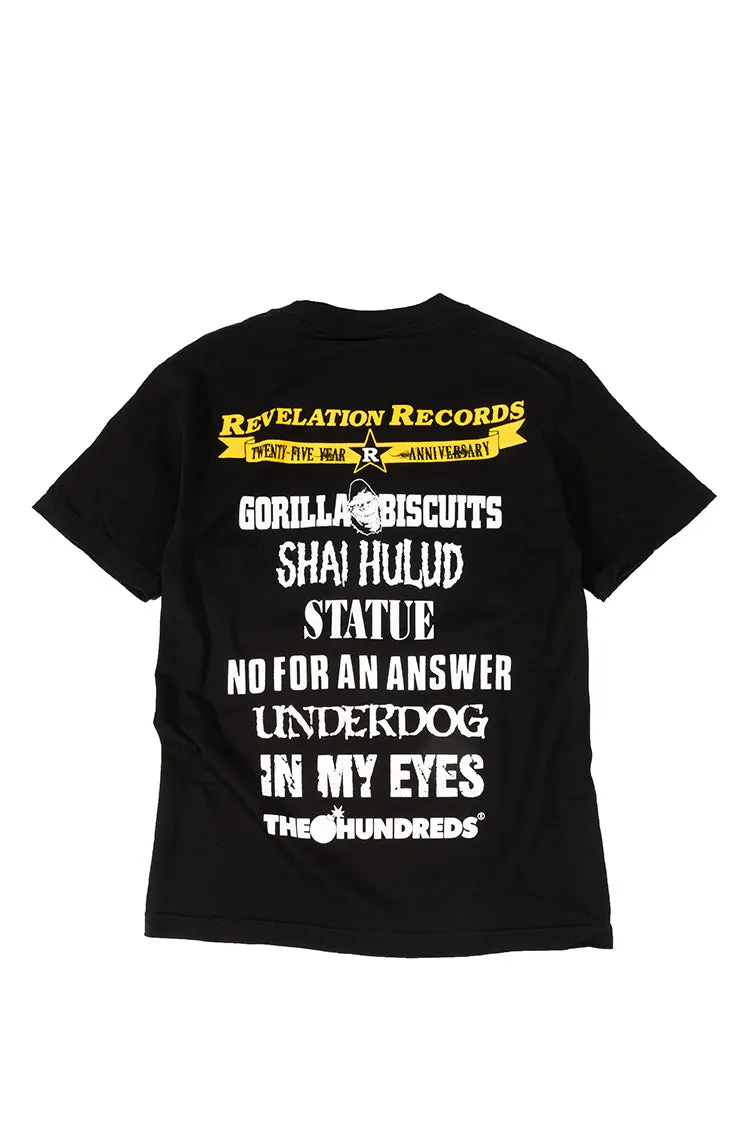 The Hundreds Revelation Records 25th Anniversary T-Shirt Schwarz