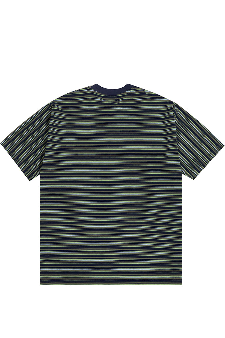The Hundreds Blades Striped T-Shirt Herren Navy L Baumwolle