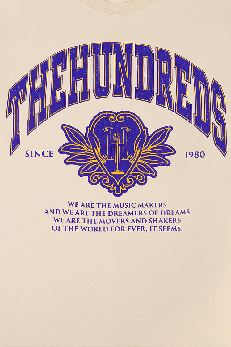 The Hundreds Alumnus T-Shirt Navy Oversized Baumwolle