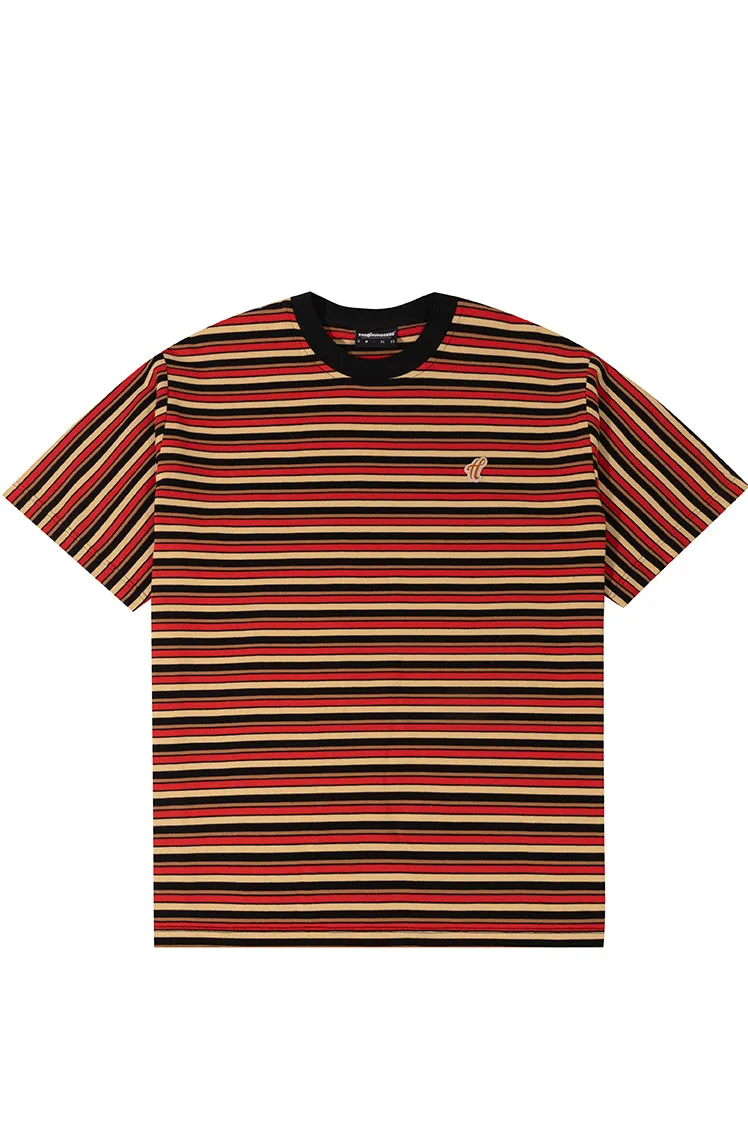 The Hundreds Graphic Tees Stride SS T-Shirt Rot Blau Gestreift