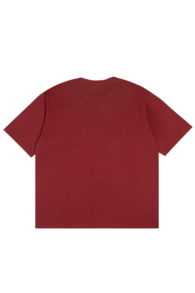 The Hundreds Perfect T-Shirt Burgundy Baumwolle