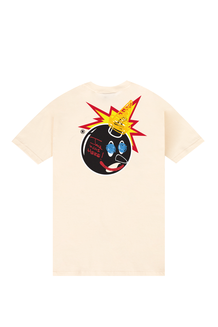 The Hundreds Jack Was Here! Adam T-Shirt Off-White Baumwolle