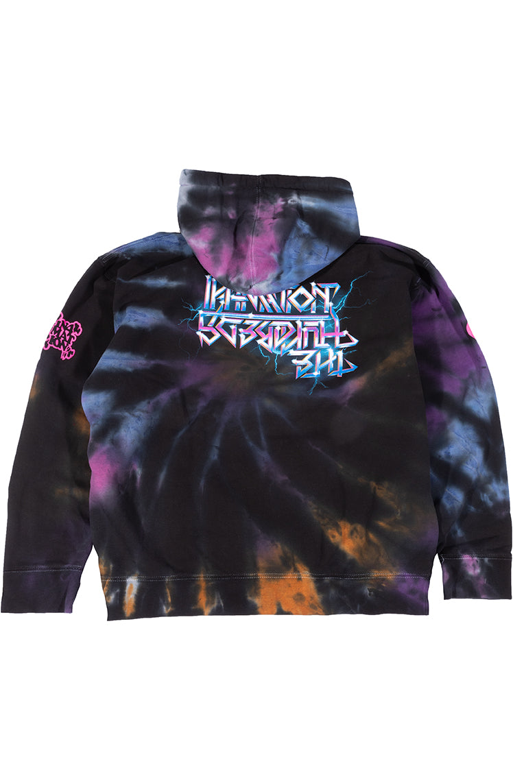 The Hundreds X In4mation Hoodie Black Tie-Dye L