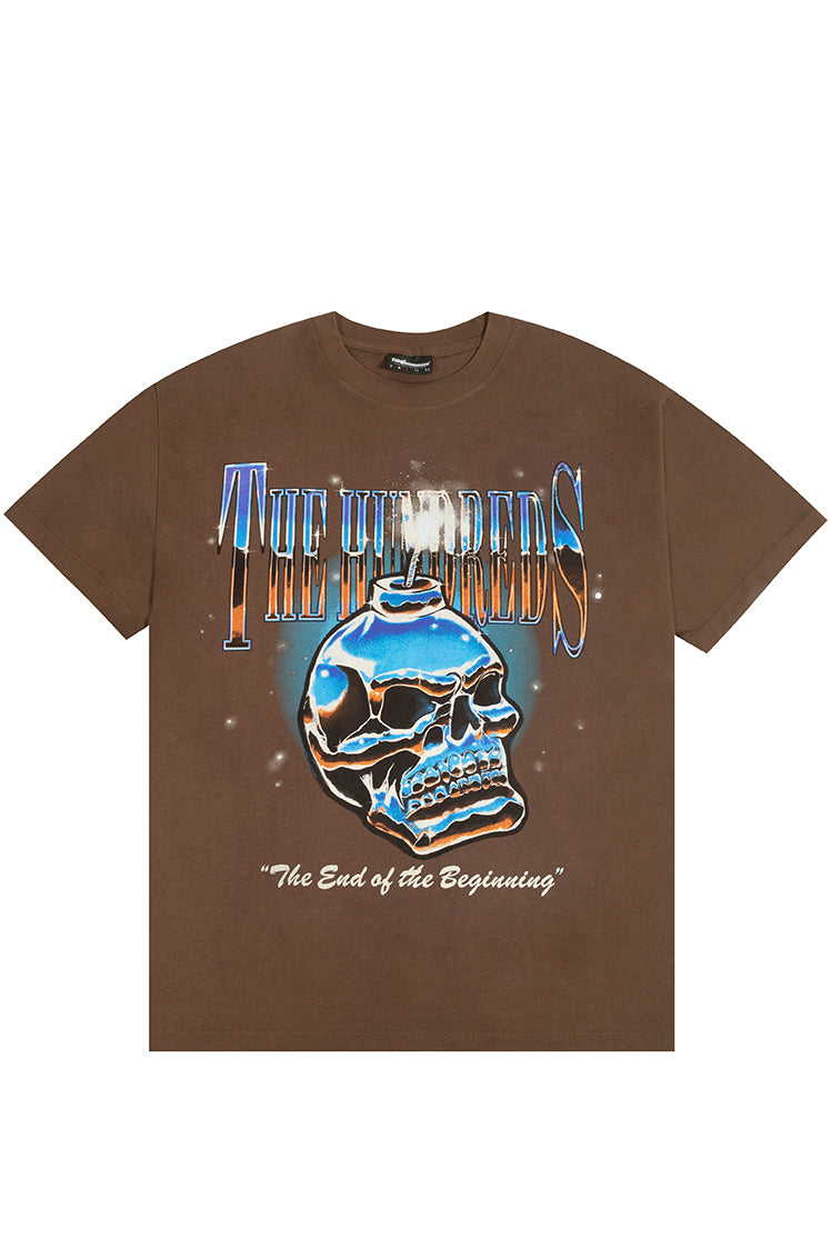 The Hundreds Graphic Tees Chrome Bomb T-Shirt Braun Baumwolle