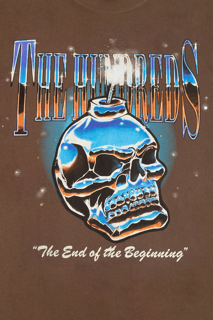 The Hundreds Graphic Tees Chrome Bomb T-Shirt Braun Baumwolle