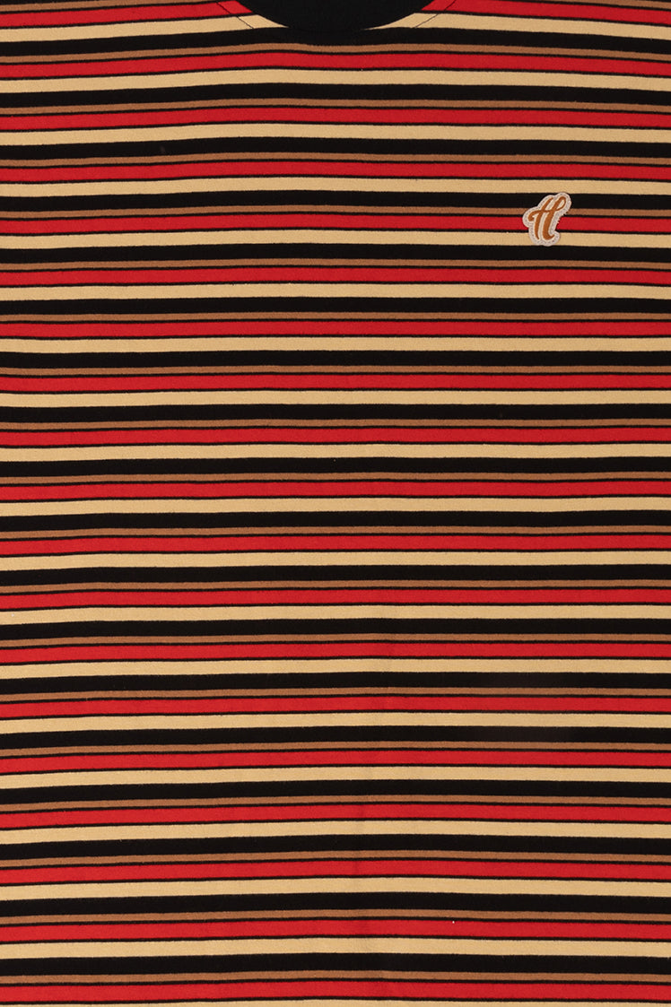 The Hundreds Graphic Tees Stride SS T-Shirt Rot Blau Gestreift