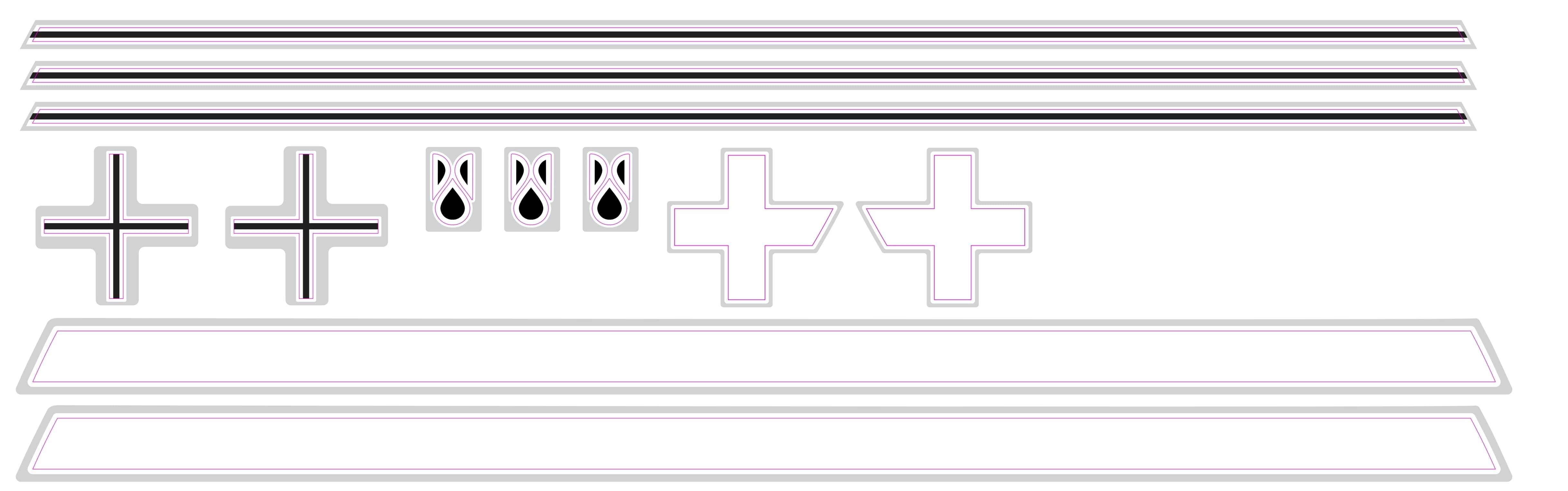 Swiss Side HADRON² Rear Disc Decals Rot Scheibe