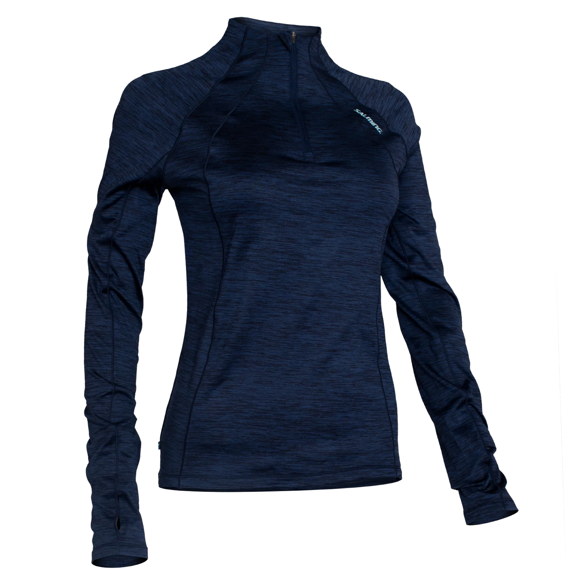 Salming Norrviken Halfzip Laufshirt Damen M schwarz