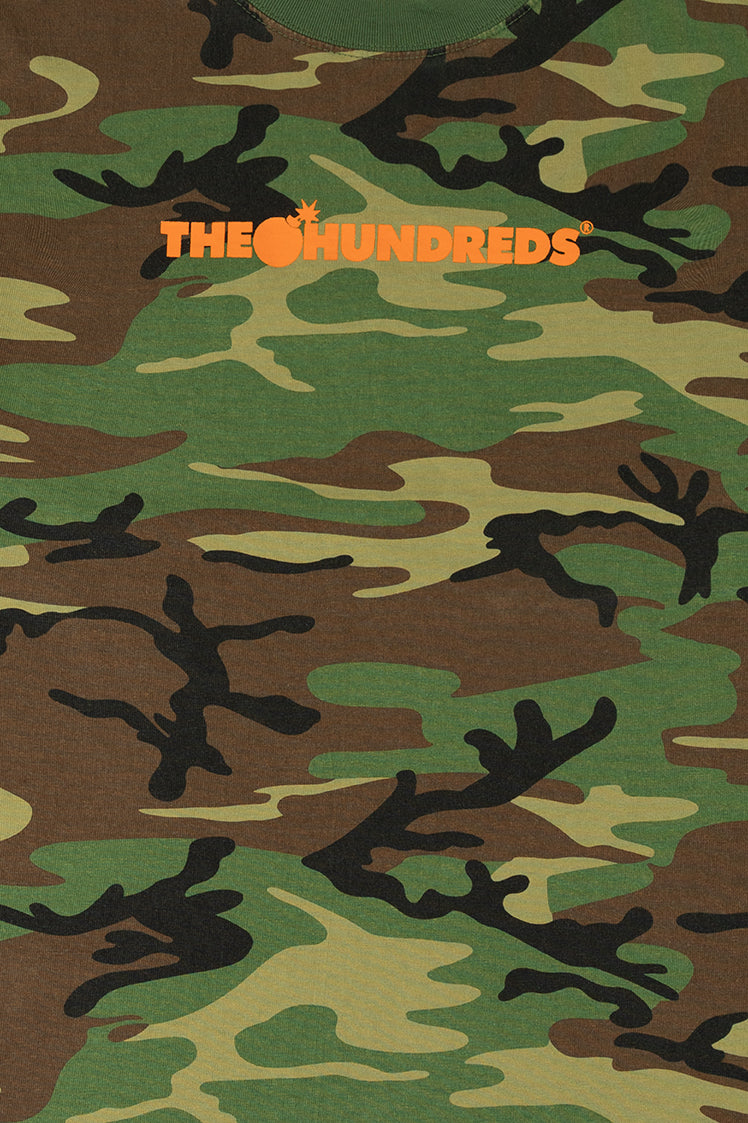 The Hundreds Bar Logo T-Shirt Camo Baumwolle