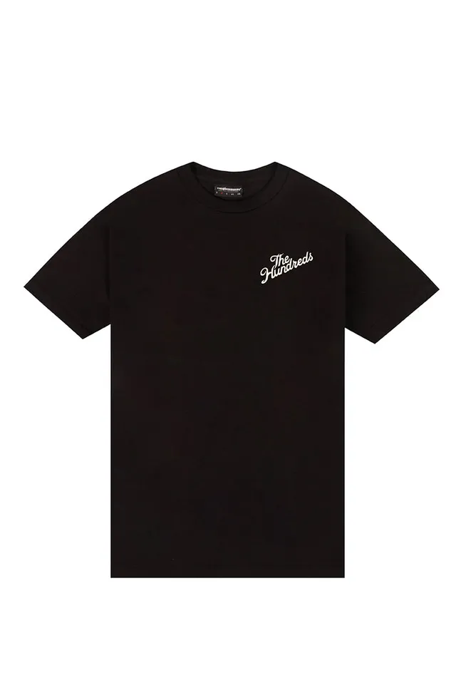 The Hundreds Graphic Tees Slant Crest T-Shirt Baumwolle schwarz