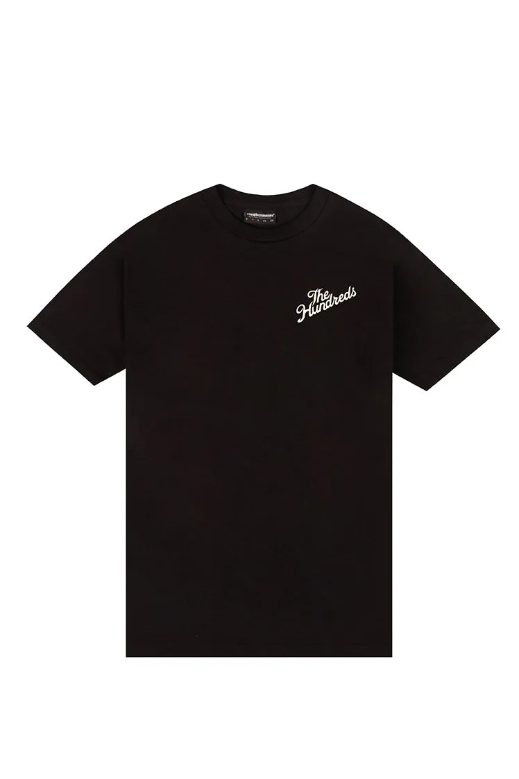 The Hundreds Graphic Tees Slant Crest T-Shirt Baumwolle schwarz