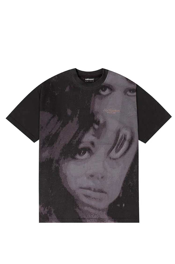 The Hundreds Graphic Tees Myth T-Shirt Schwarz Boxy Baumwolle