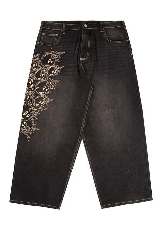 The Hundreds Adam Bomb Baggy Jeans Schwarz 32 Baumwolle