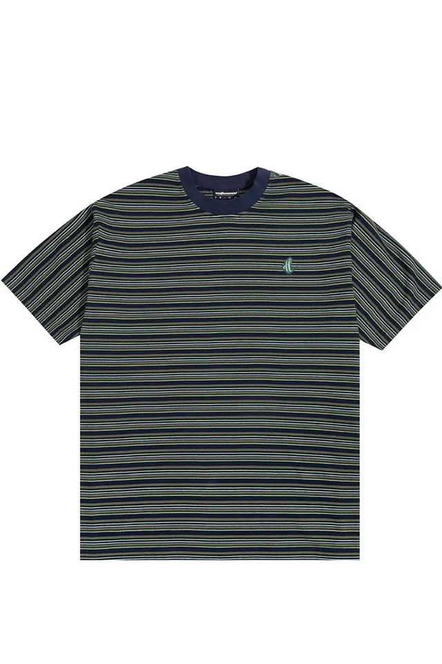 The Hundreds Blades Striped T-Shirt Herren Navy L Baumwolle