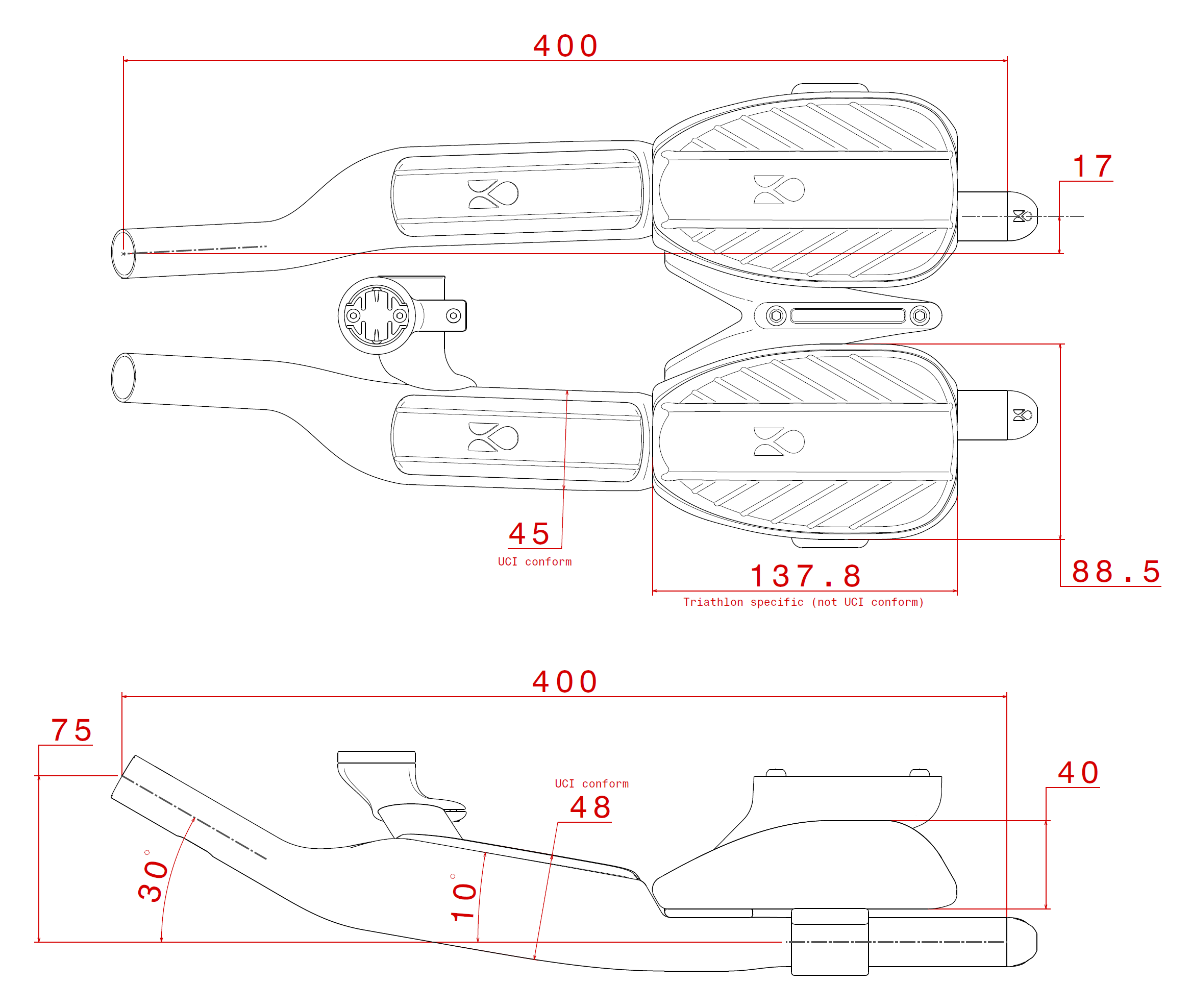 Swiss Side AERO Cockpit Triathlon Lenker