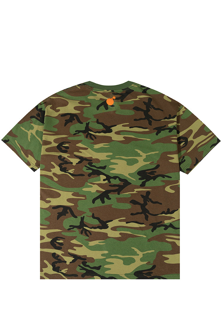 The Hundreds Bar Logo T-Shirt Camo Baumwolle