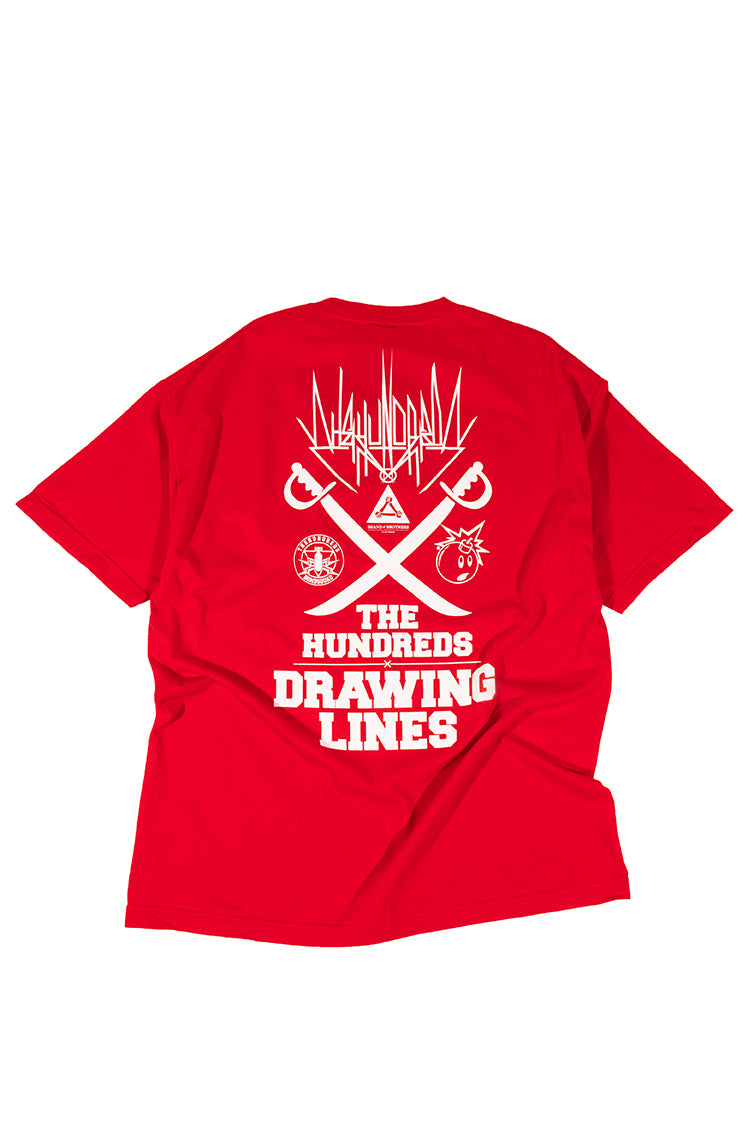 The Hundreds Crew T-Shirt rot XL Vintage Graphic Herren Shirt