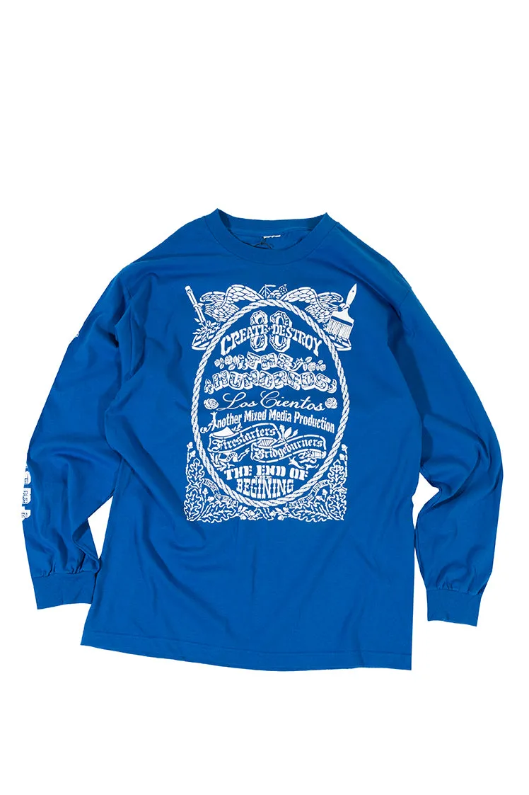 The Hundreds Graphic Tees Los Cientos Blau L Vintage