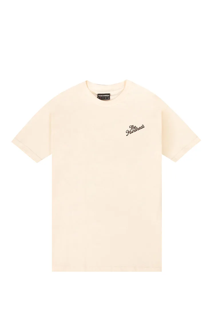 The Hundreds Slant Crest T-Shirt Creme S-XXL